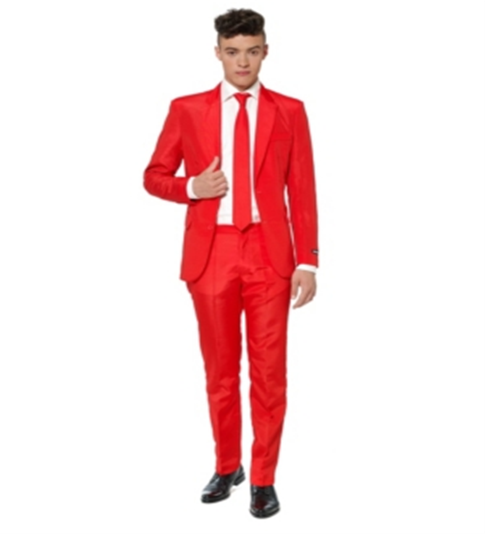 Suitmeister Men's Solid Suit Red Size XL