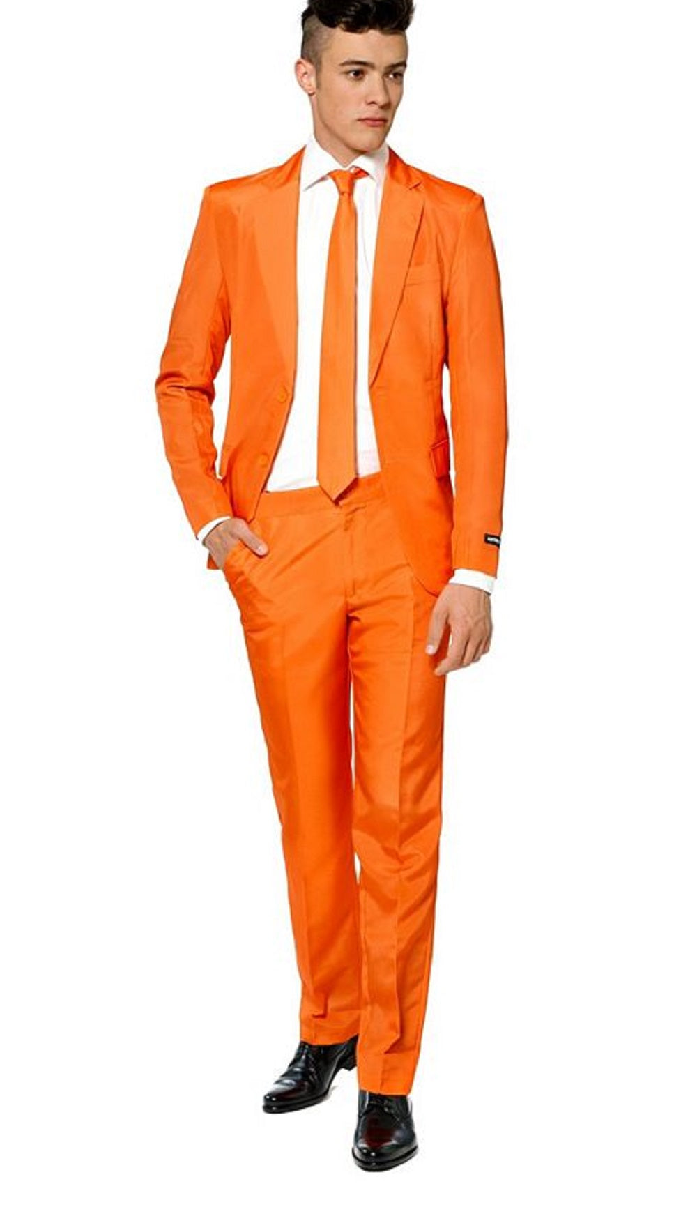 Suitmeister Men's Solid Suit Orange Size Medium