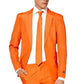 Suitmeister Men's Solid Suit Orange Size Medium