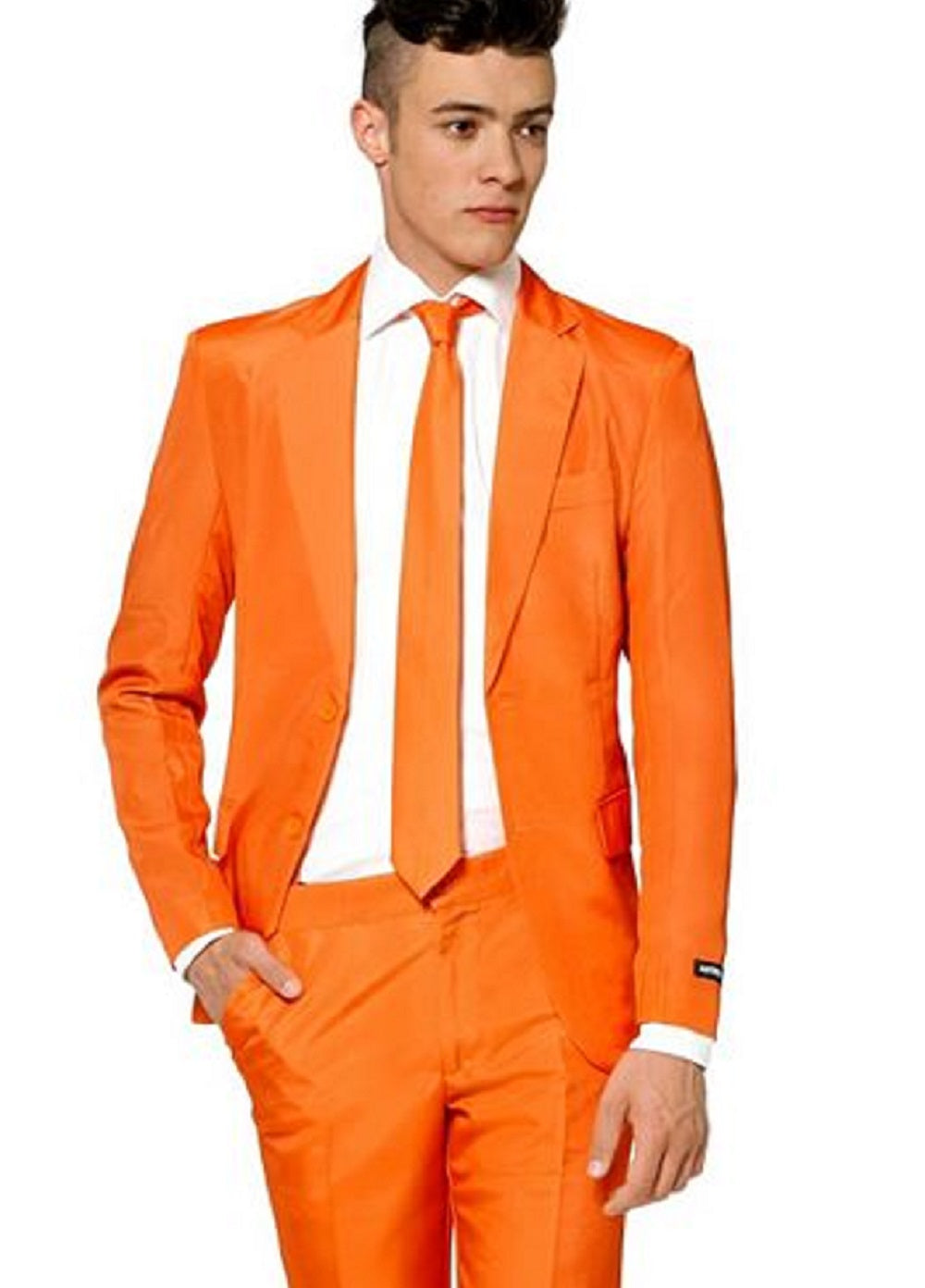 Suitmeister Men's Solid Suit Orange Size Medium