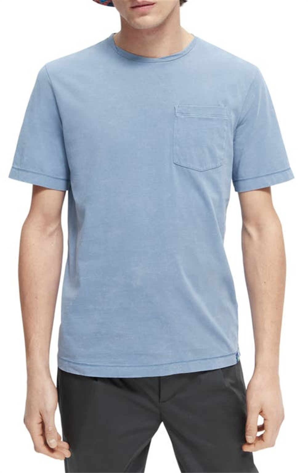 Scotch & Soda Organic Cotton Pocket Tee - Cosmos Blue, Size XXL