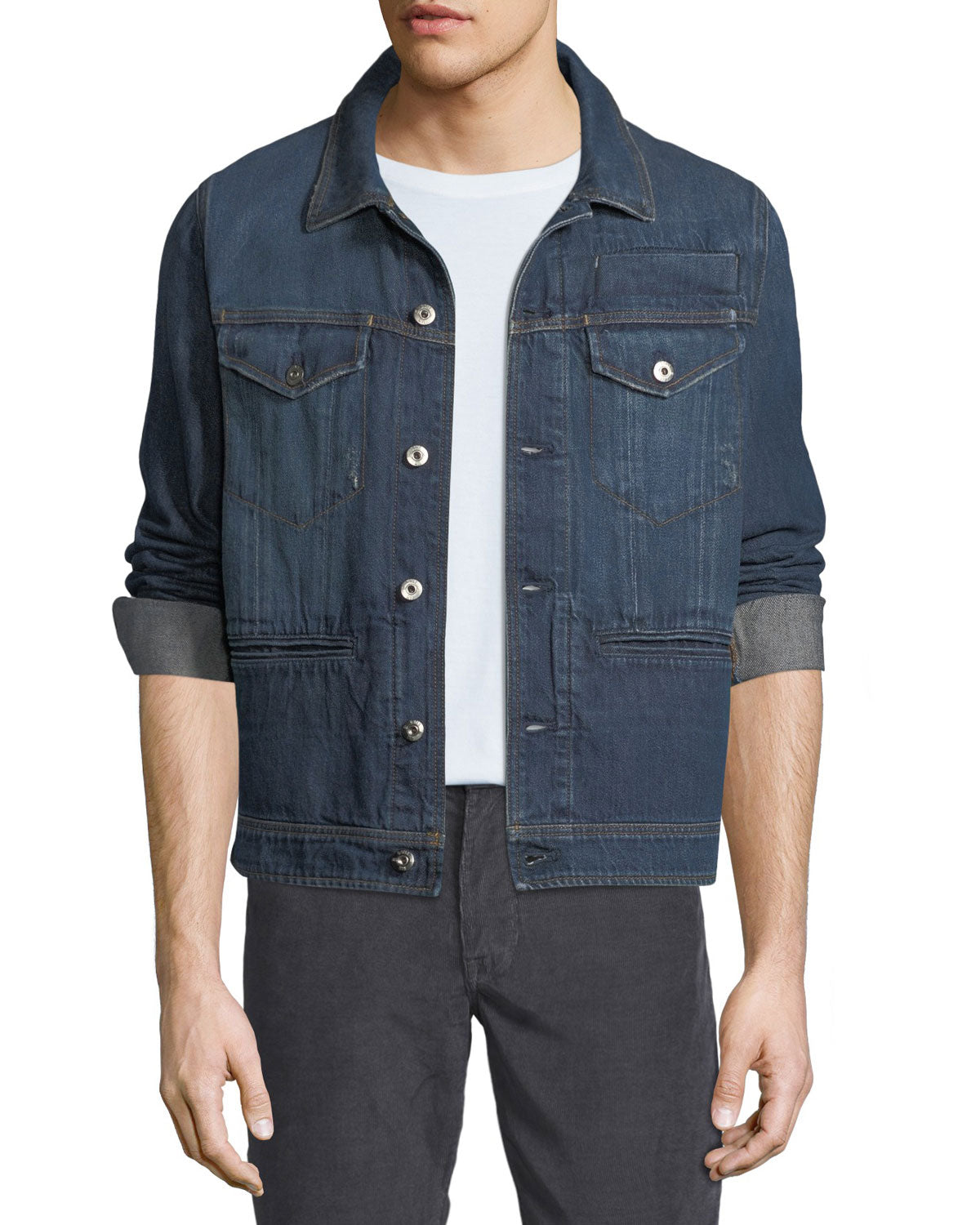 G-Star Men's Denim Jacket Blue Size Medium