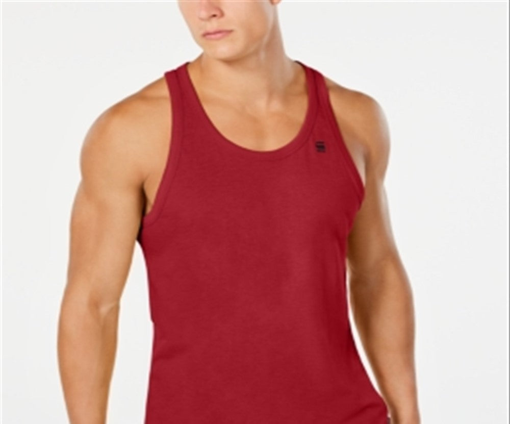 G-Star Raw Men's Solid Tank Top Red Size X-Large