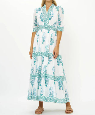 Oliphant - V-neck Cuffed Maxi Dress