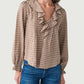 By Together - Gingham Ruffled Blouse