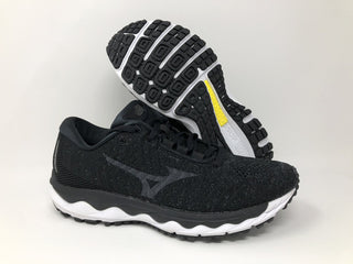 Mizuno Women's Wave Sky Waveknit 3 Running Shoes Black Size 6 B(M) Us