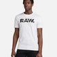 G-Star Raw Men's Slim Fit Organic Cotton Logo Graphic Tee White Size Medium
