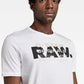 G-Star Raw Men's Slim Fit Organic Cotton Logo Graphic Tee White Size Medium