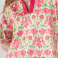 Emily Mccarthy - Floral Garden Cheetah Poppy Top