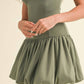 Klesis - V-Neck Drop Waist Bubble Mini Dress
