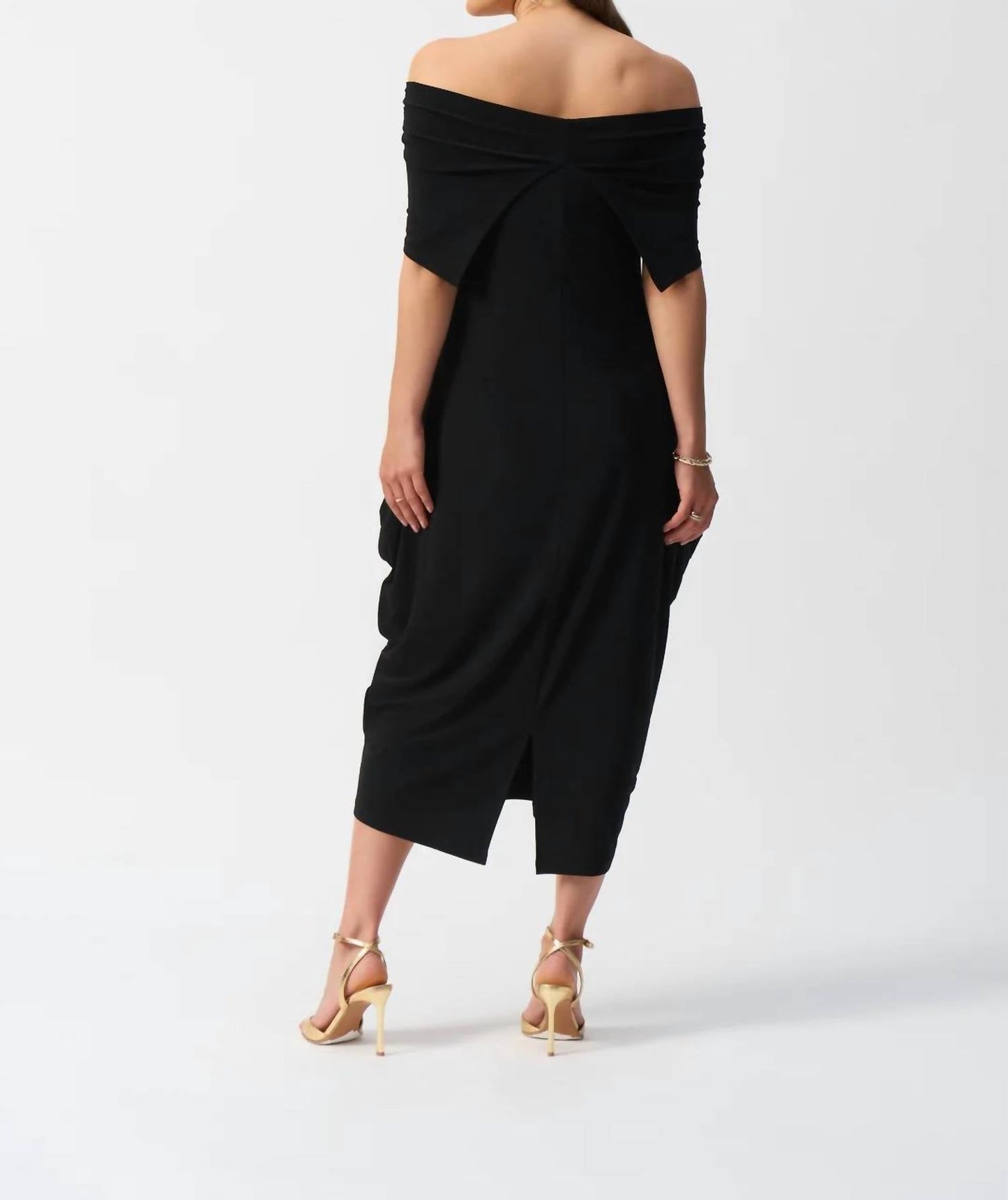 Joseph Ribkoff - Off-shoulder Silky Knit Midi Dress