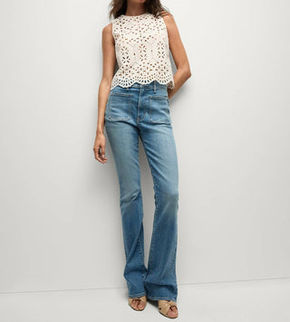 Veronica Beard - Beverly Patch - Pocket Skinny - Flare Jean