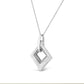 .925 Sterling Silver Pave-Set Diamond Accent Kite Shape 18" Pendant Necklace (I-J Color, I1-I2 Clarity)