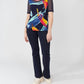 Frank Lyman - Patterned Mesh Scoop Neck Top