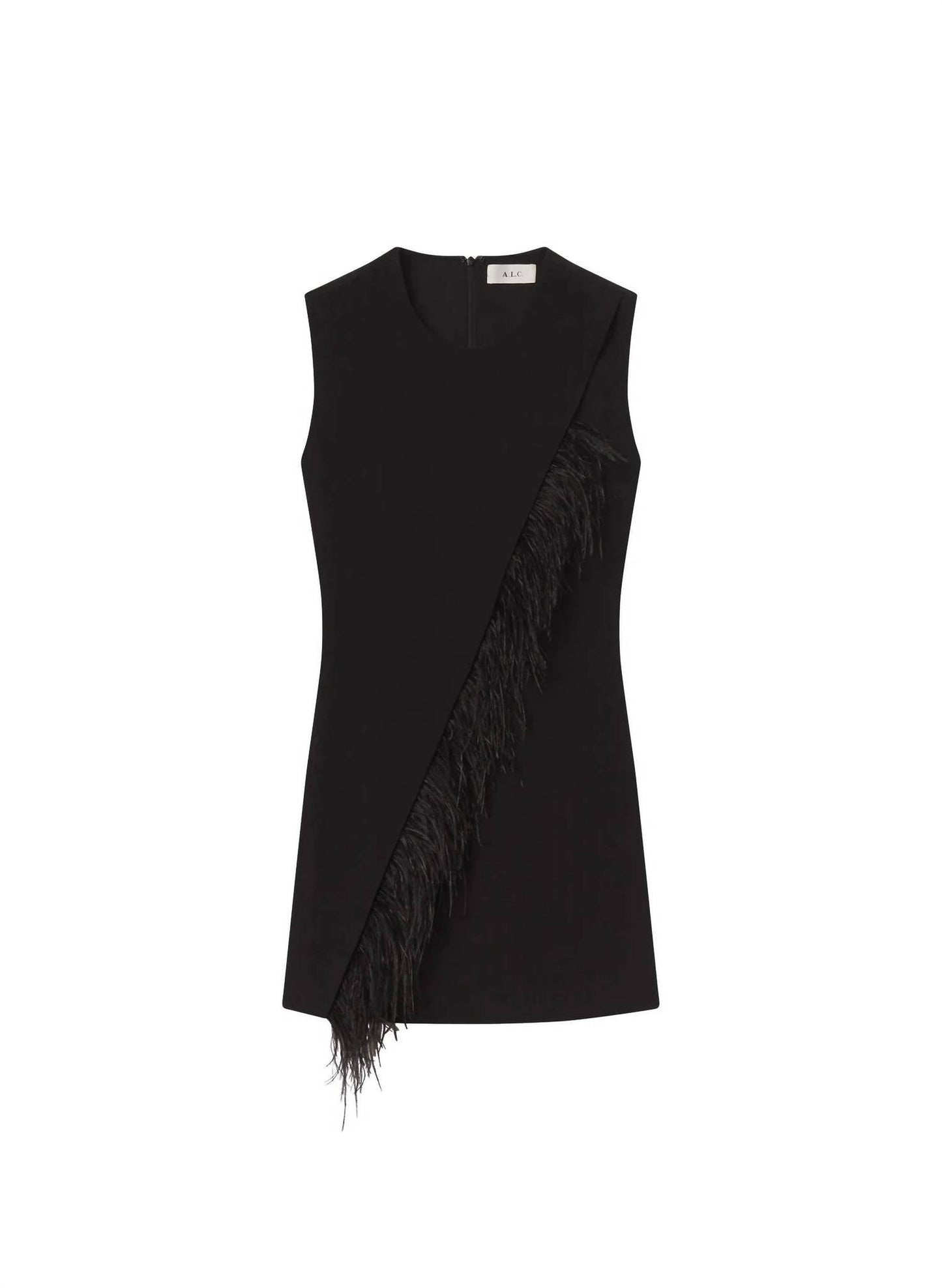 A.L.C. - Beck Feather Trimmed Mini Dress