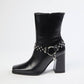 The Kooples - HEELED BOOTS WITH REMOVABLE JEWEL