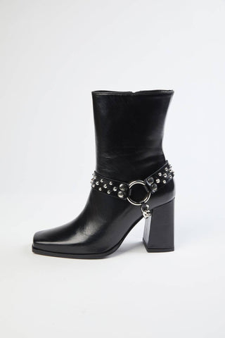 The Kooples - HEELED BOOTS WITH REMOVABLE JEWEL