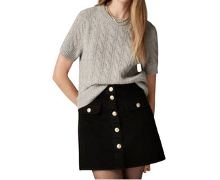 J.Crew - Button-front Denim Mini Skirt