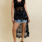 Leto - Women's Eloise Crochet Hi Low Maxi Tank