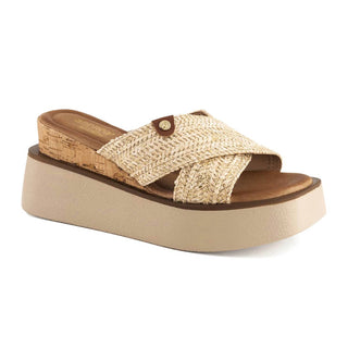 Andrea - Women's Criss Cross Platform Wedge Sandals