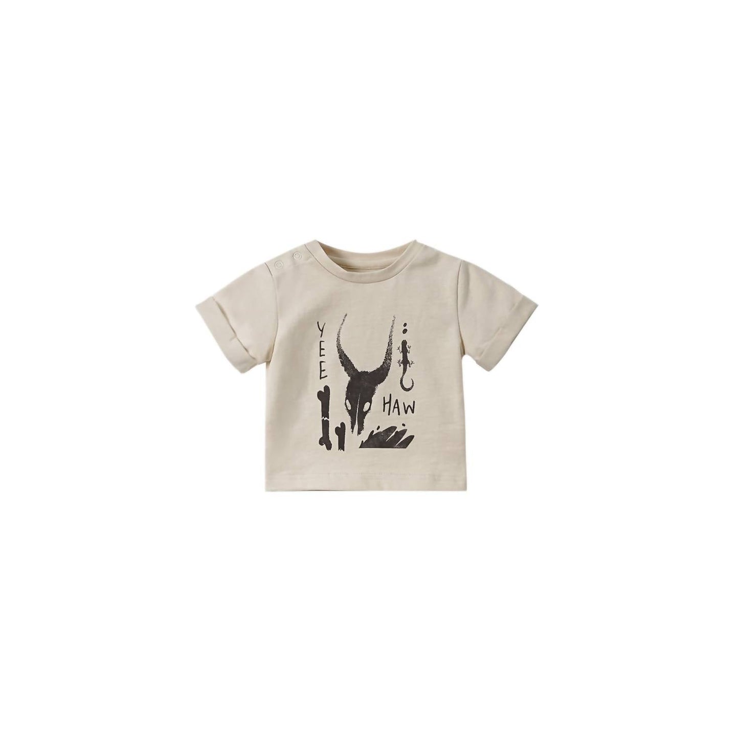 Omamimini - Baby Boxy Yee Haw print t-shirt