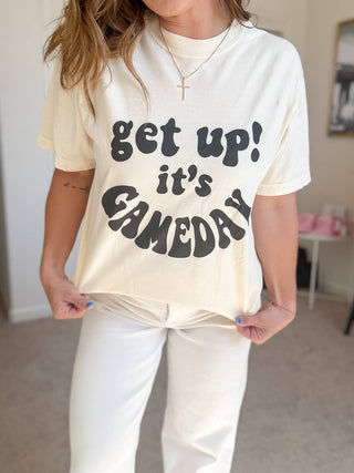 Distressed Vintage Couture - Get Up It’s Gameday Tee