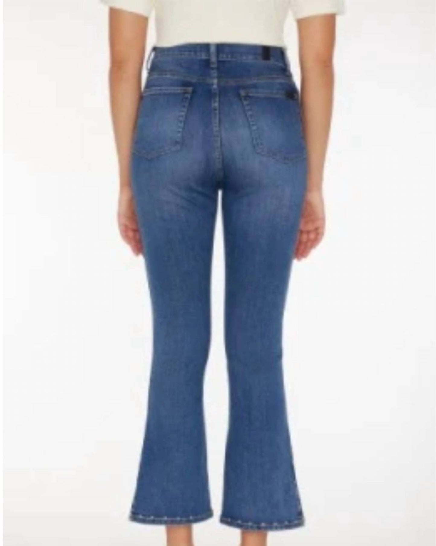 7 For All Mankind - High Waisted Slim Kick With Studs Jeans
