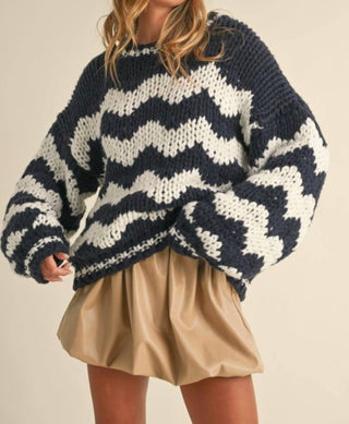 Klesis - Striped Chunky Knit Sweater