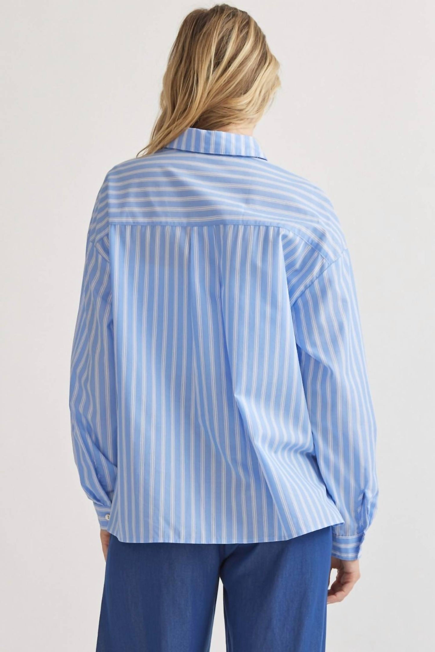 Entro - Striped Button Up Top