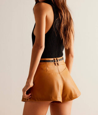 Free People - Vegan Leather Shorts