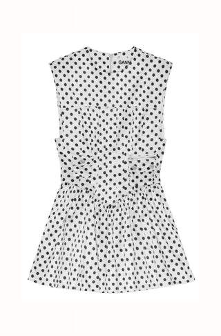 Ganni - Polka Dot Satin Corset Mini Dress