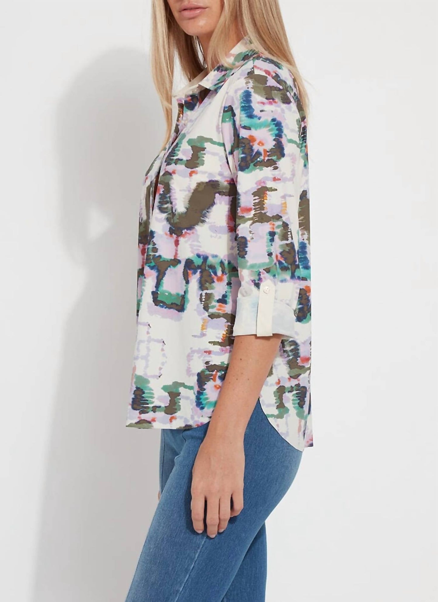 Lysse - Roll Tab Connie Print Shirt
