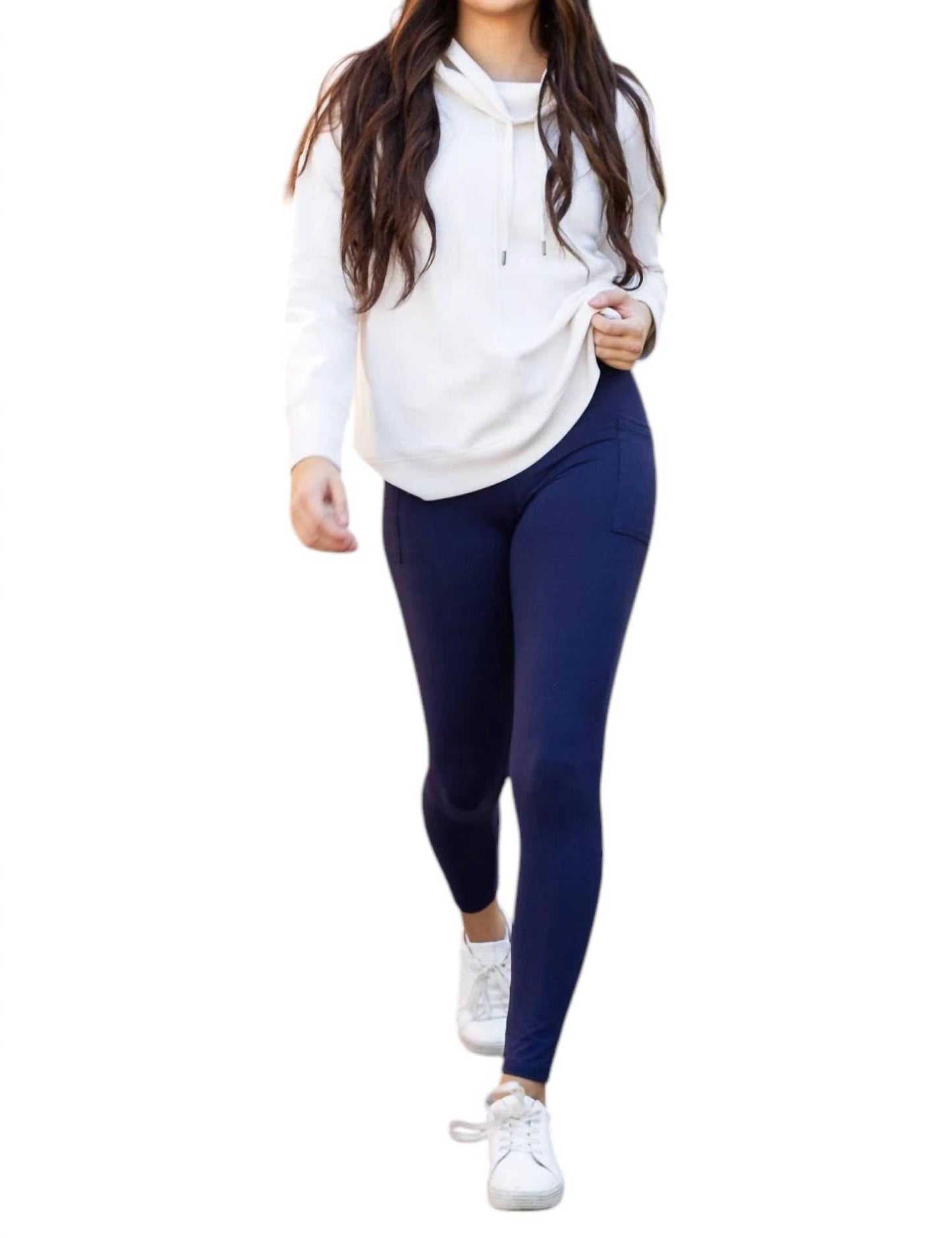 Julia Rose - Nadia Crossover Full Length Leggings with Pockets