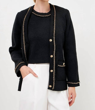 Endless Rose - Fifa Chain Trim Cardigan