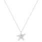 .925 Sterling Silver Prong-Set Diamond Accent Starfish Pendant Necklace (I-J Color, I1-I2 Clarity) - Size 18"