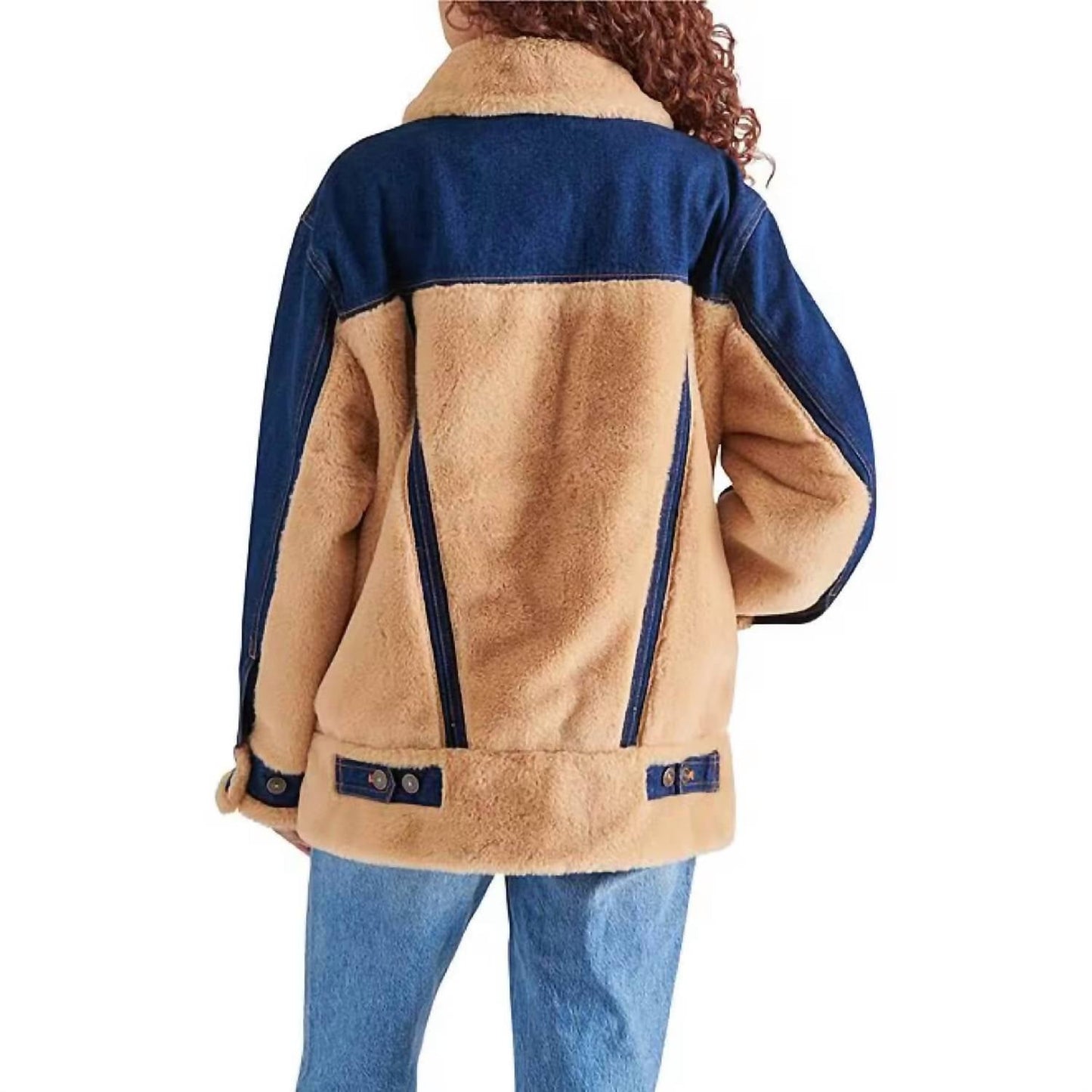 Steve Madden - Winona Denim Faux Fur Jacket