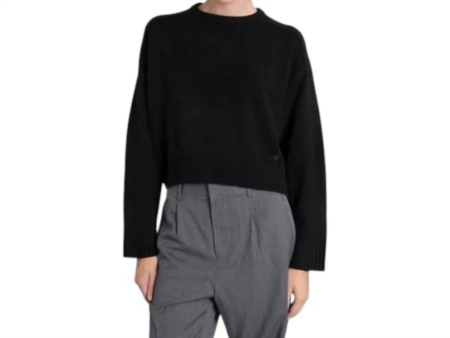 Elaine Kim - Cashmere Crew Neck Crop Sweater