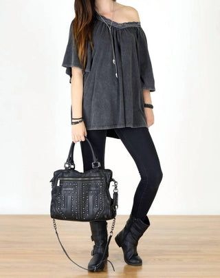 Tough Luv - Boho Victorian Acid Washed Tunic Top