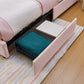 Queen Size Kids Upholstered Bed with Rabbit Ear Headboard & Storage