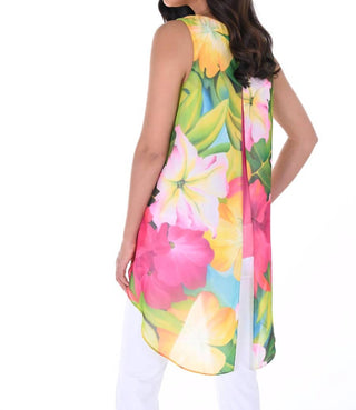 Frank Lyman - High-low Sleeveless Tunic Top