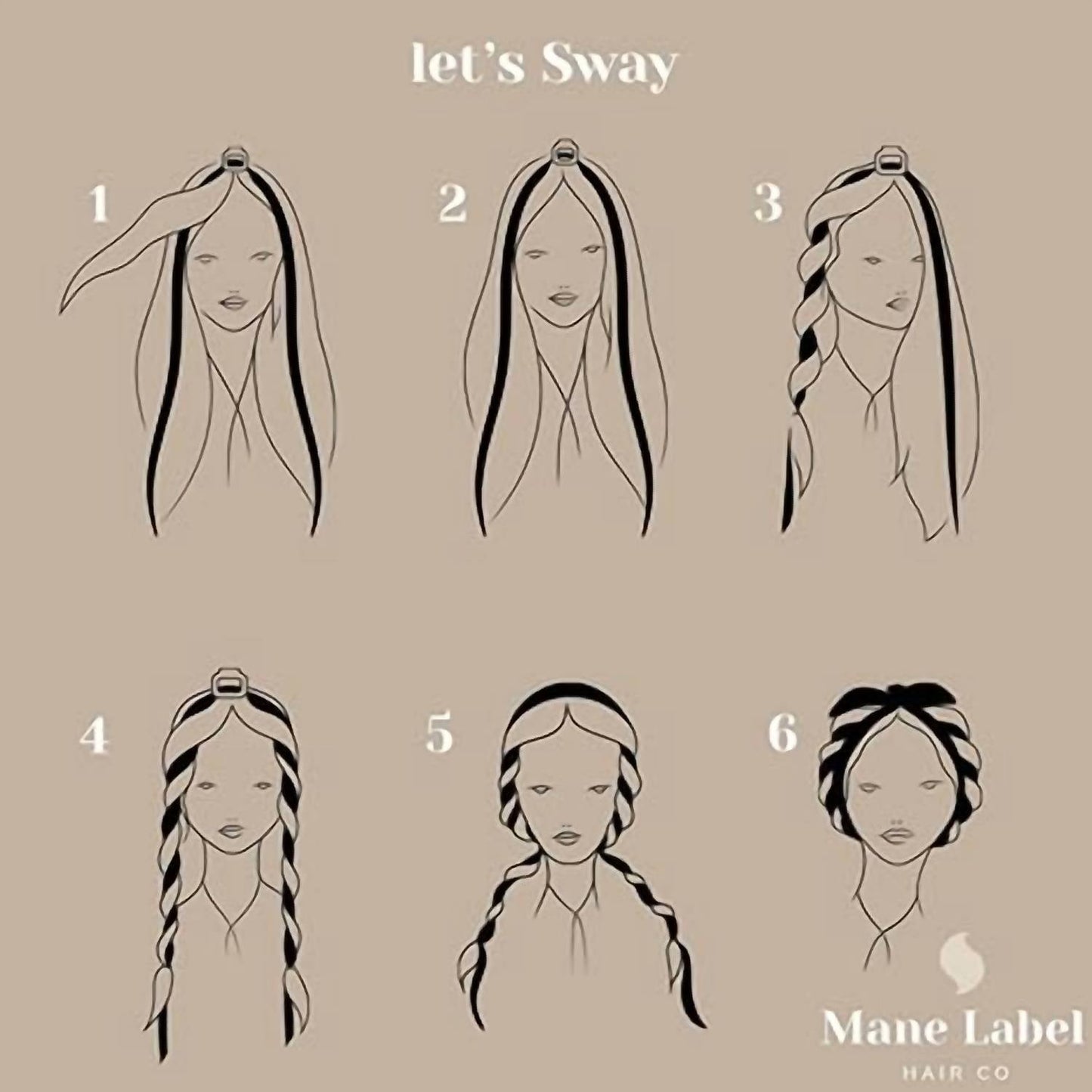 Mane Label Hair Co - The Original Sway Heatless Curling Velour Ribbon Hair Wrap