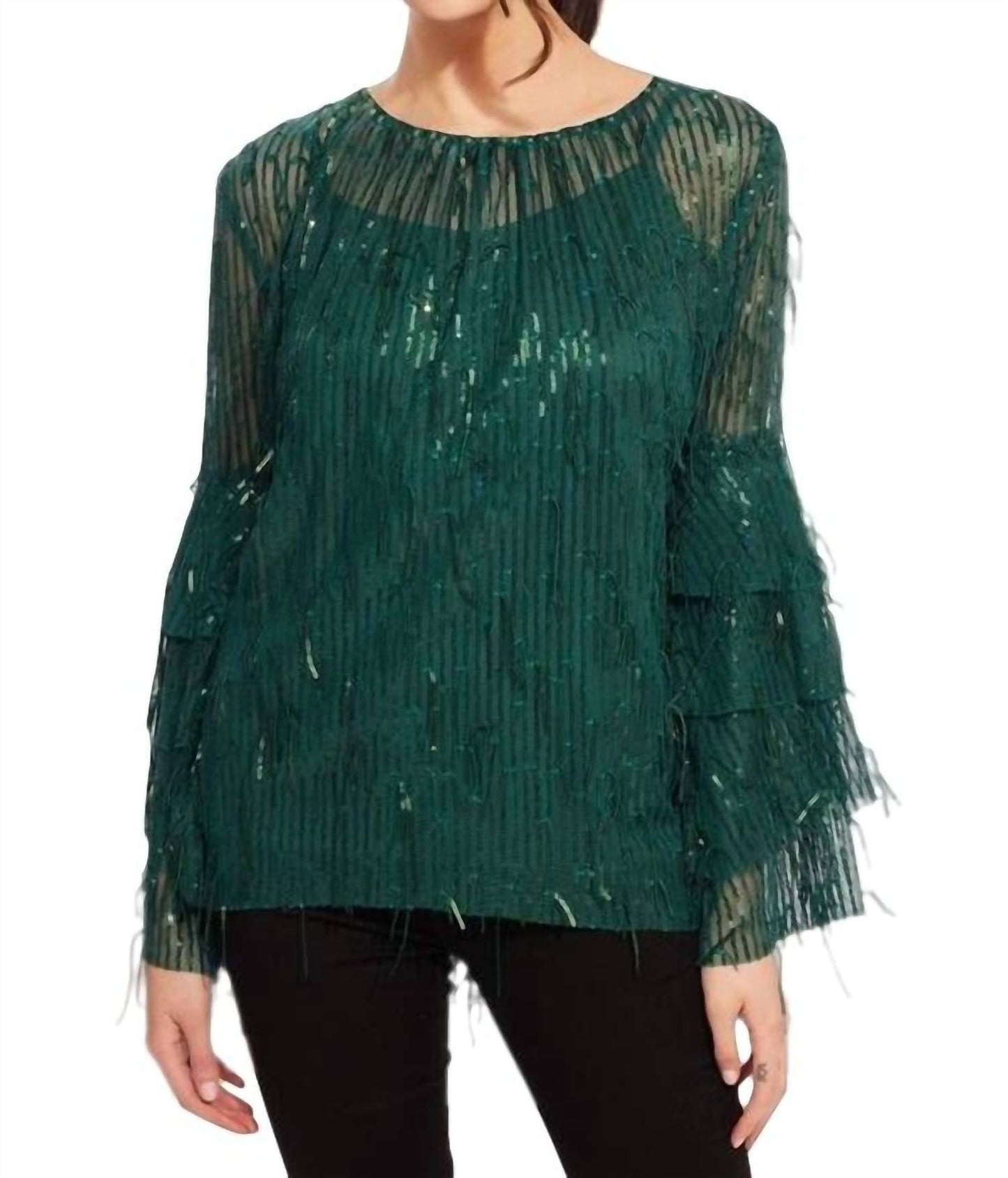 Eva Franco - Sequin Fringe Top