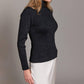 Alashan Cashmere - Fine Marino Mitra Lurex Rib Turtle Neck Top