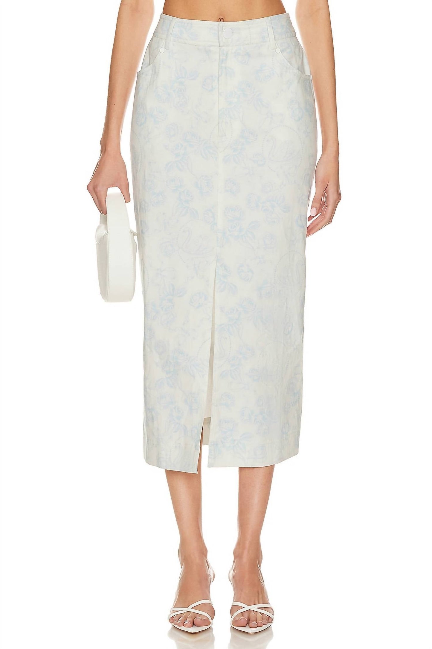 For Love & Lemons - Chantal Denim Midi Skirt