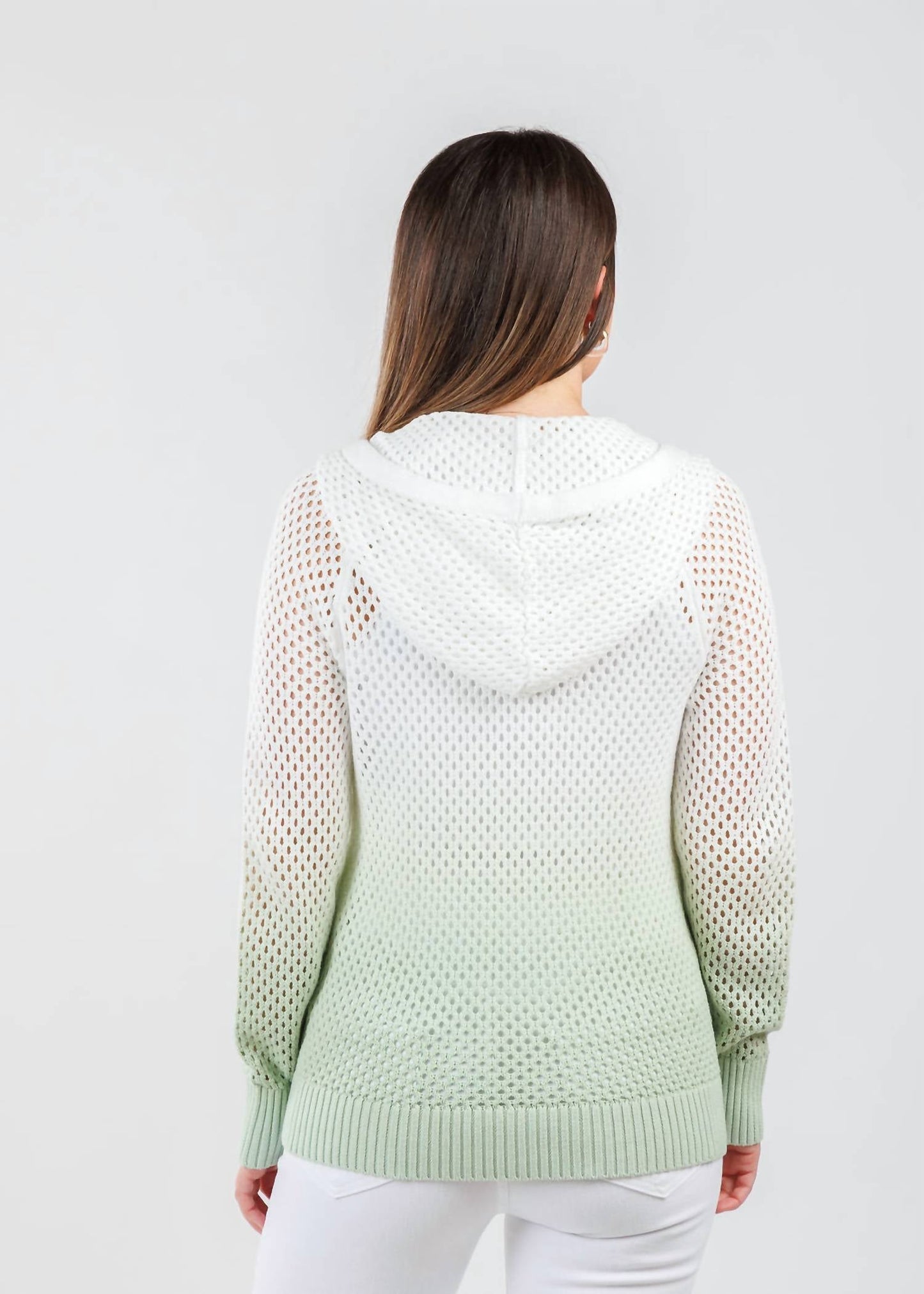 Jss Knits - Women's Ombre Mesh Zip Hoodie