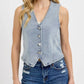 Risen - Denim Button Down Vest