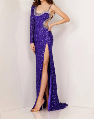 Aleta - One Shoulder Design Full Sequin Dress