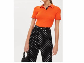 Topshop - High Rise Polka Dot Mom Jeans