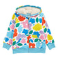 Mini Boden Kids' Fleece Lined Zip Hoodie in Multi Painted Floral, Size 6-7Y