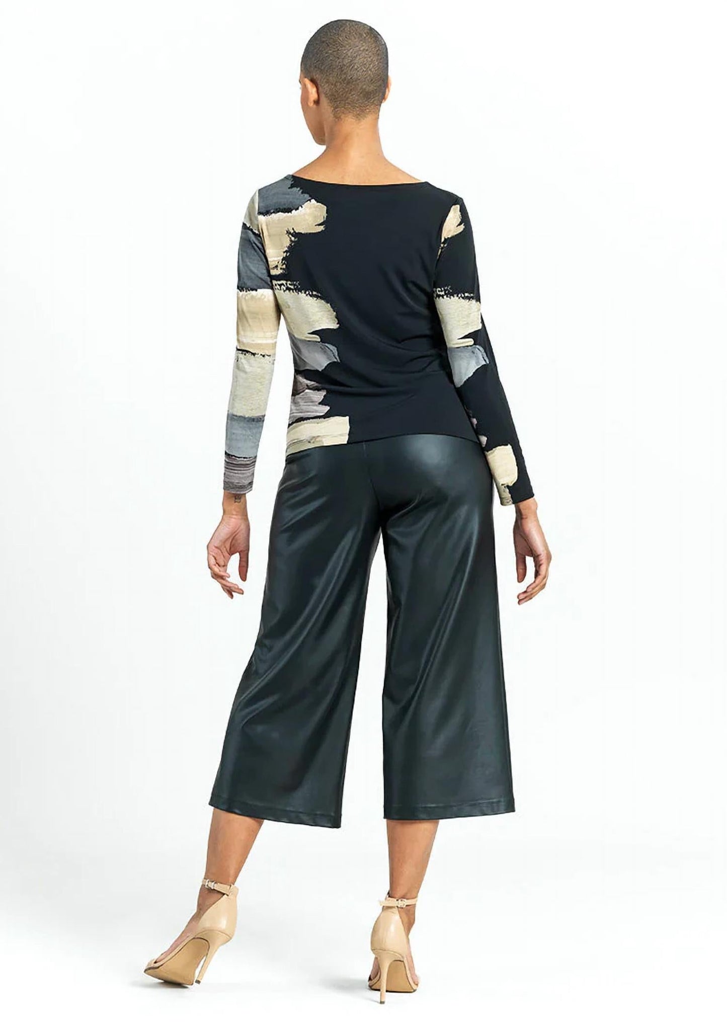 Clara Sunwoo - Paint Stroke Side Print Knit Top